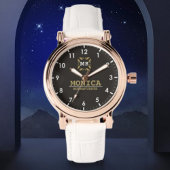 Luxury brow Monogram custom name Horloge