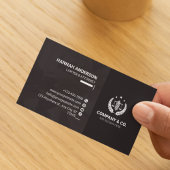 Luxury Brown and White Leather Look Attorney  Visitekaartje