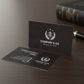 Luxury Brown and White Leather Look Attorney  Visitekaartje