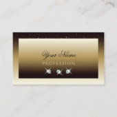 Luxury Brown Beige Ombre Sparkle Diamonds Stijlvol Visitekaartje (Voorkant)