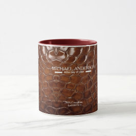 Luxury Brown Crocodile Leather Lawyer & Executive  Mok