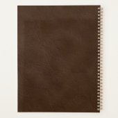 Luxury Brown Gold Leather Organisator Planner (Achterkant)