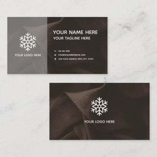 Luxury Brown Silk Business Card Visitekaartje