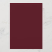 Luxury Burgundy and Gold Floral Wedding Program Programmakaart (Achterkant)