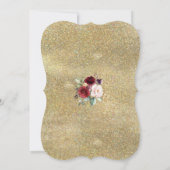 Luxury Burgundy Blush Floral Gold First Community Kaart (Achterkant)