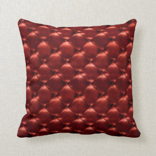 Luxury Burgundy Maroon Red Tufted Leather Opulent Kussen