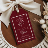Luxury Burgundy Monogram Calligraphy Wedding Cadeaulabel