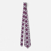 Luxury Burgundy & Purple Mandala Pattern Neck Tie Stropdas (Achterkant)