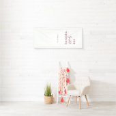 Luxury Burgundy Wedding Welcome Sign, Fabric Banne Spandoek (Insitu)