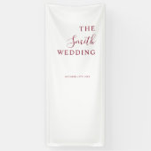 Luxury Burgundy Wedding Welcome Sign, Fabric Banne Spandoek (Verticaal)
