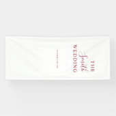 Luxury Burgundy Wedding Welcome Sign, Fabric Banne Spandoek (Horizontaal)