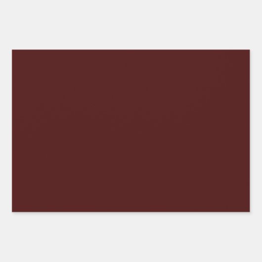 Luxury Burnt Maroon Wrapping Paper Sheets for Gift (Voorkant)