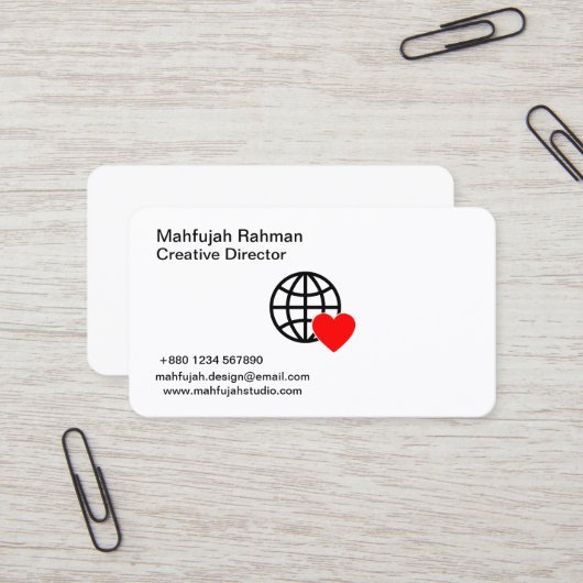 Luxury Business Cards | Minimalist | Modern Maker Visitekaartje (Voorkant / Achterkant in situ)