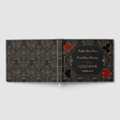 Luxury Casino Gold Black Gatsby 20s Wedding  Gastenboek (Volledig)