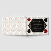Luxury Casino Gold White Art Deco 20s Wedding Gastenboek (Volledig)