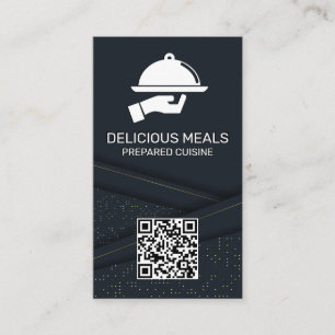 Luxury Catering Service   Abstract Paneel   QR Cod Visitekaartje