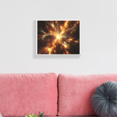 Luxury Celestial Golden Supernova - Abstract Cosmi Canvas Afdruk (Insitu (Woonkamer))