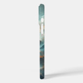 Luxury Celestial Teal Marble Phone Case - Radiant  (Achterkant / Links)