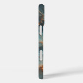 Luxury Celestial Teal Marble Phone Case - Radiant  (Achterkant / Rechts)