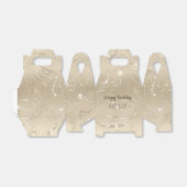 Luxury Champagne Background Beige Glitter Bedankdoosjes (Uitgevouwen)