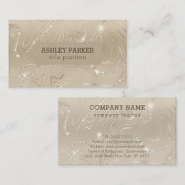 Luxury Champagne Background beige Glitter Busines Visitekaartje