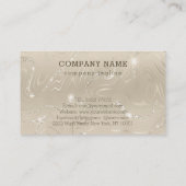Luxury Champagne Background beige Glitter Busines Visitekaartje (Achterkant)