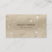 Luxury Champagne Background beige Glitter Busines Visitekaartje (Voorkant)