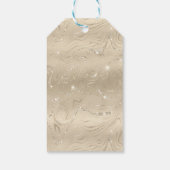 Luxury Champagne Background Beige Glitter Cadeaulabel (Achterkant)