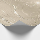 Luxury Champagne Background Beige Glitter Cadeaupapier (Hoek)