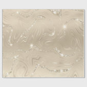 Luxury Champagne Background Beige Glitter Cadeaupapier (Vlak)