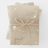 Luxury Champagne Background Beige Glitter Inpakpapier Vel (In situ)