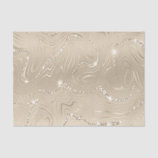 Luxury Champagne Background Beige Glitter Tissuepapier (Voorkant)