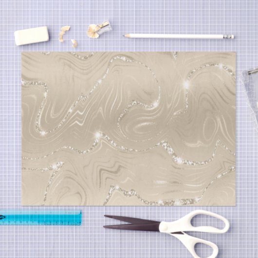 Luxury Champagne Background Beige Glitter Tissuepapier (Craft)