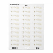Luxury Champagne Birthday Adres Etiket (Full Sheet)