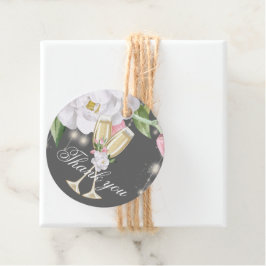 Luxury Champagne Birthday Party Hartelijk dank Bedankjes Labels