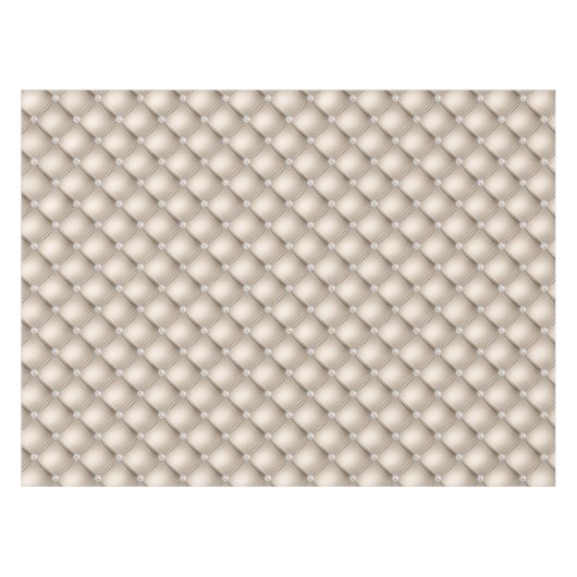 Luxury Champagne Diamond Tufted Pattern Tafelkleed (Voorkant (Horizontaal))