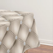 Luxury Champagne Diamond Tufted Pattern Tafelkleed (Voorbeeld)