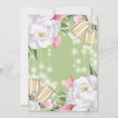 Luxury Champagne Floral 30th Birthday Party Kaart (Achterkant)