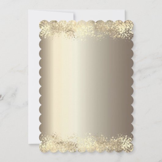 Luxury Champagne Glass Gold Confetti 50e verjaarda Kaart (Achterkant)