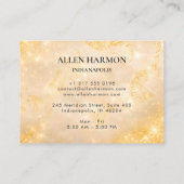 Luxury Champagne Gold Custom Name | 5-Minute Edit Visitekaartje (Achterkant)