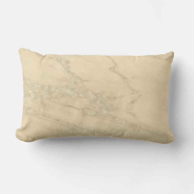 Luxury Champagne Gold Glitter Marble Cotton Kussen (Voorkant)