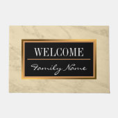 Luxury Champagne Gold Glitter Marble Customize Deurmat (Voorkant)