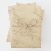 Luxury Champagne Gold Glitter Marble Customize Inpakpapier Vel (In situ)