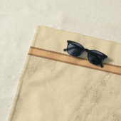 Luxury Champagne Gold Glitter Marble Customize Strandlaken (In situ)