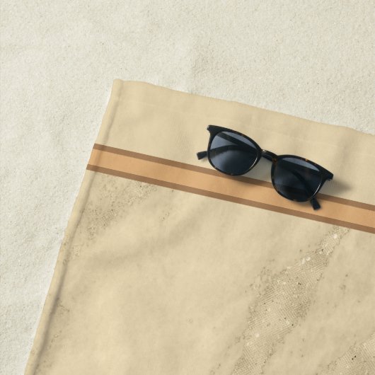 Luxury Champagne Gold Glitter Marble Customize Strandlaken (In situ)