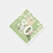 Luxury Champagne Green 30th Birthday Servet (Hoek)