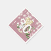 Luxury Champagne Pink 30th Birthday Servet (Hoek)
