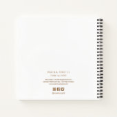 Luxury chic champagne Gold bokeh gepersonaliseerd Notitieboek (Achterkant)