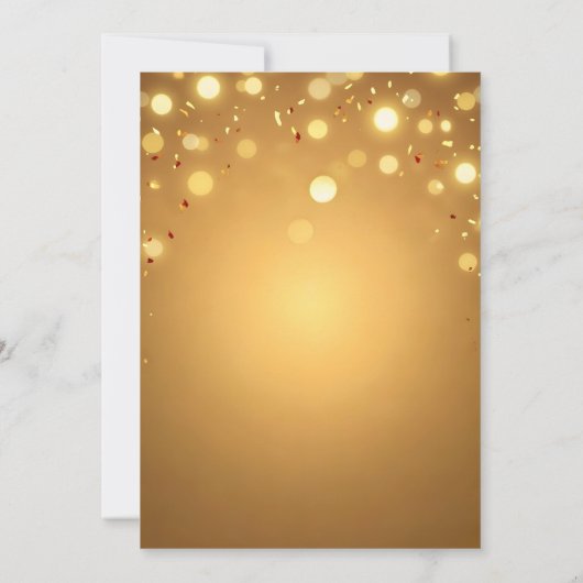 Luxury Chic Gold and Red Balloons Retirement Party Kaart (Achterkant)