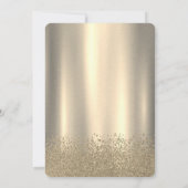 Luxury Chic Gold Glitter Dress, Tiara Sweet 16 Kaart (Achterkant)